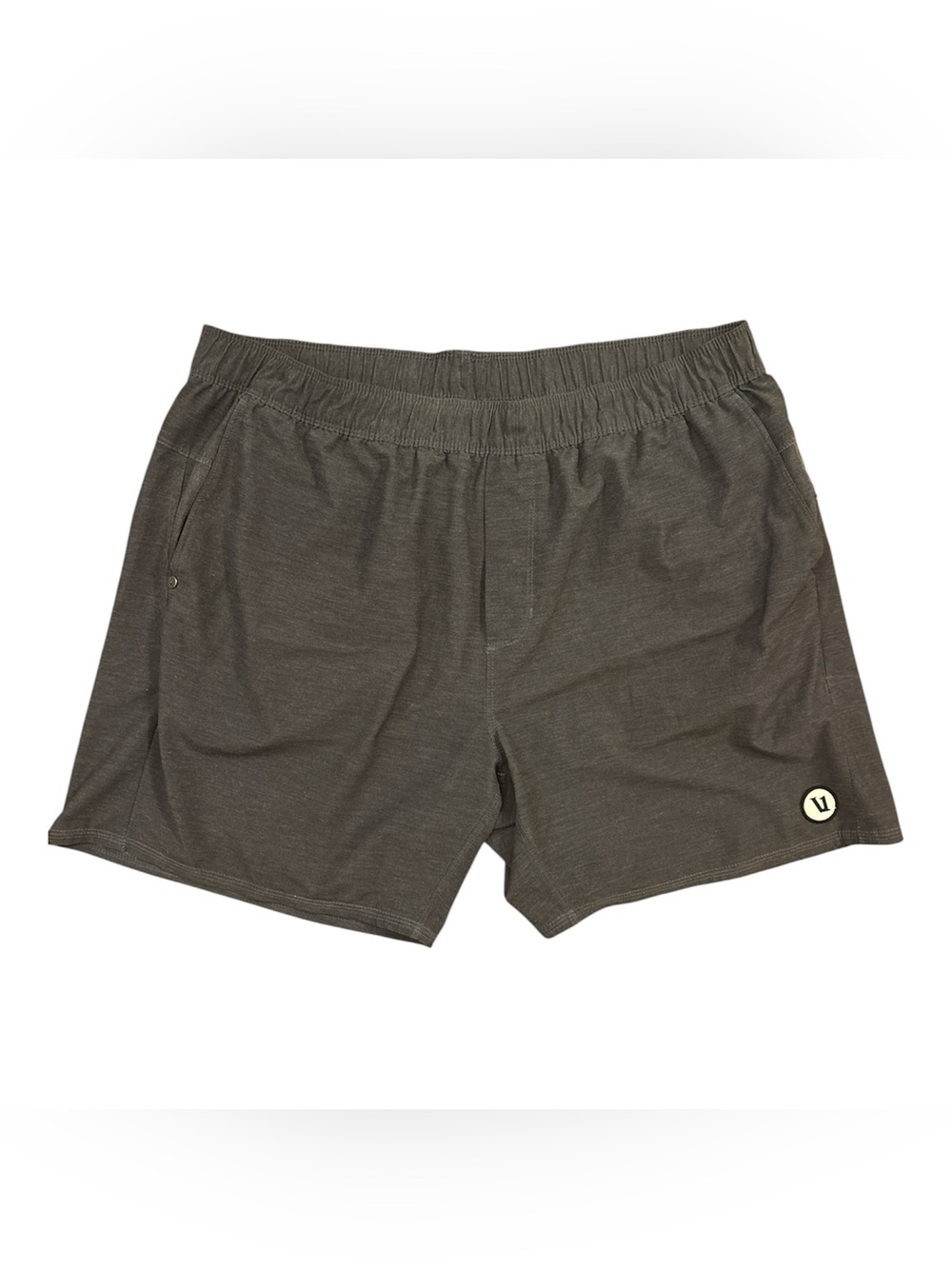Vuori Men’s XL Charcoal Gray Performance Athletic Shorts Zip Pocket Stretch - Picture 2 of 10